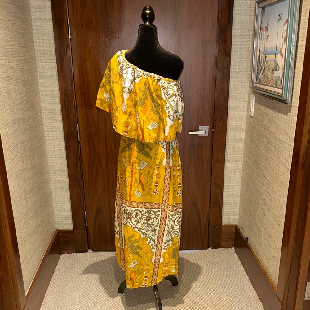Johanna Ortiz Tropical Yellow One-Shoulder Dress - Picture 5 of 8